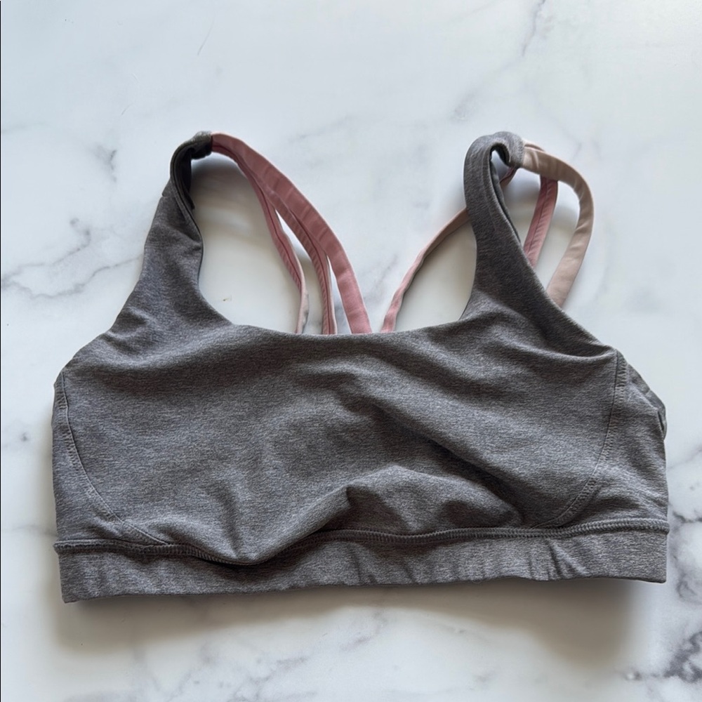 Size 6 lululemon Gray Sports Bra